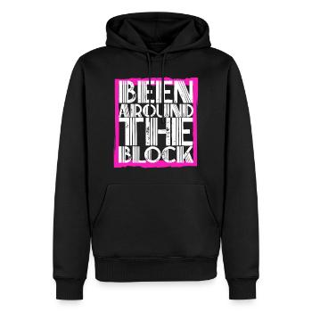 Been around the block Spruch lustig Geschenk Fun - Männer Premium Bio Hoodie - Schwarz - Vorne - Nico (187cm)