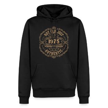 1975 Classic 1975 Retro 1975 Geburtstagsgeschenk - Männer Premium Bio Hoodie - Schwarz - Vorne - Nico (187cm)