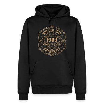 1983 Classic 1983 Retro 1983 Geburtstagsgeschenk - Männer Premium Bio Hoodie - Schwarz - Vorne - Nico (187cm)