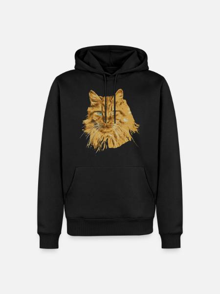 Angora red cat - Men’s Premium Organic Hoodie - black