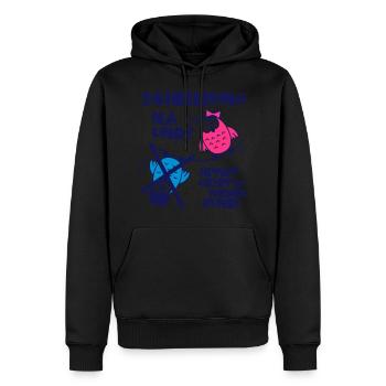 Scheidung na und - Brauteule mit Bräutigam X - Männer Premium Bio Hoodie - Schwarz - Vorne - Nico (187cm)