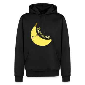 Les bananes sont GEIL - motif Banana - Sweat à capuche Premium bio Homme - noir - Devant - Nico (187cm)