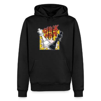 CHECKMATE (Schachmatt) - Männer Premium Bio Hoodie - Schwarz - Vorne - Nico (187cm)