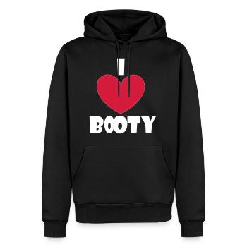 I Love Booty - Männer Premium Bio Hoodie - Schwarz - Vorne - Nico (187cm)
