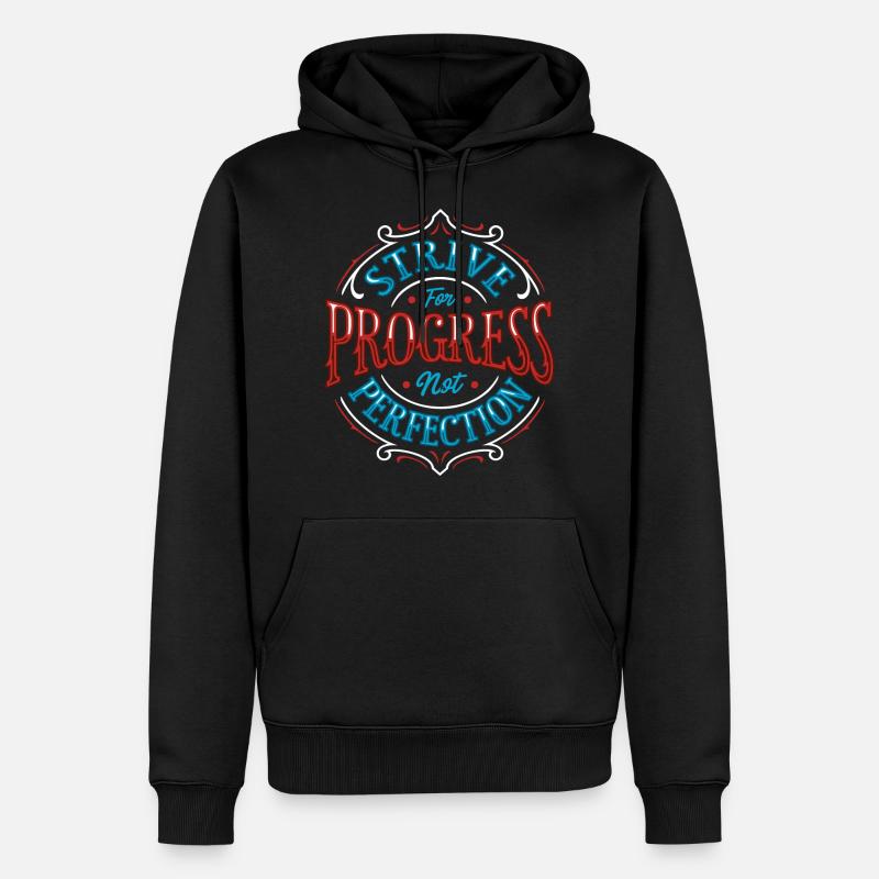 Poursuite du progrès - Sweat à capuche Premium bio Homme - noir