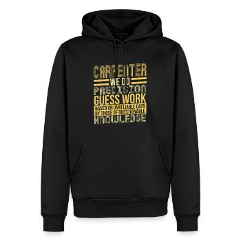 Carpenter - Männer Premium Bio Hoodie - Schwarz - Vorne - Nico (187cm)