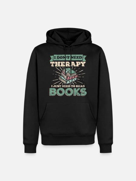 books - Men’s Premium Organic Hoodie - black