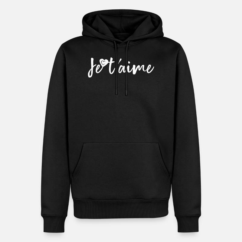 Je tamie - Sweat à capuche Premium bio Homme - noir