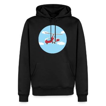 Gyrocopter Gyrocopter Gyrocopter Gift 0188 - Men’s Premium Organic Hoodie - black - Front - Nico (187cm)