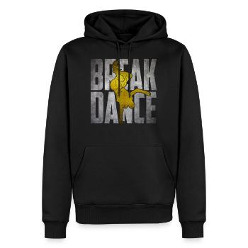 break dance - Sweat à capuche Premium bio Homme - noir - Devant - Nico (187cm)