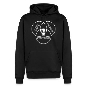 The Answer is 42 - Answer to everything & all questions - Men’s Premium Organic Hoodie - black - Front - Nico (187cm)