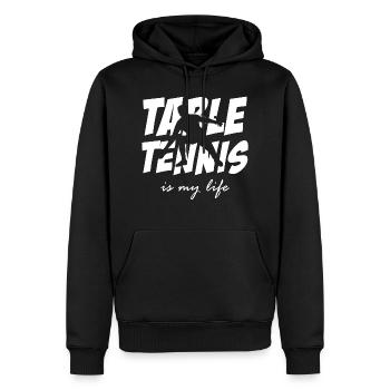 Table Tennis Tischtennis - Männer Premium Bio Hoodie - Schwarz - Vorne - Nico (187cm)