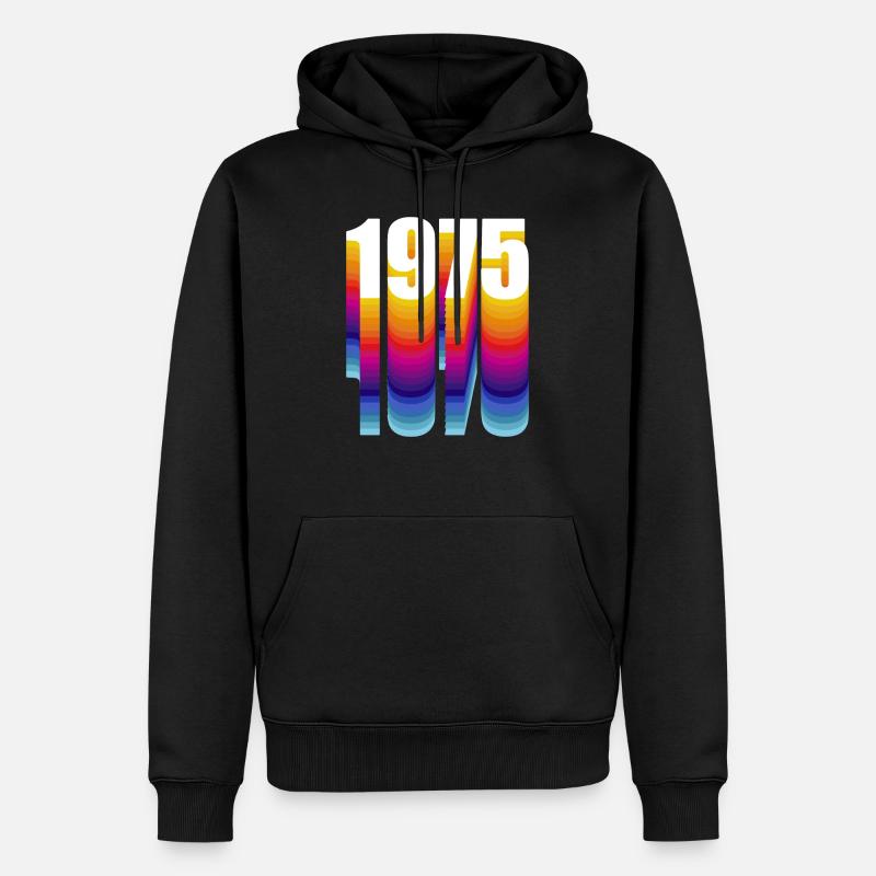 1975 - Männer Premium Bio Hoodie - Schwarz