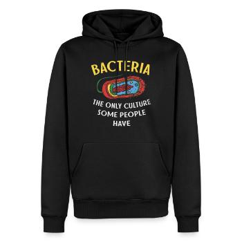 Laboratoire de laboratoire de microbiologie pour bactéries / microscopes - Sweat à capuche Premium bio Homme - noir - Devant - Nico (187cm)