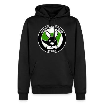Antispeziesistische Aktion - Männer Premium Bio Hoodie - Schwarz - Vorne - Nico (187cm)
