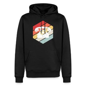 Telefon Retro Vintage - Männer Premium Bio Hoodie - Schwarz - Vorne - Nico (187cm)