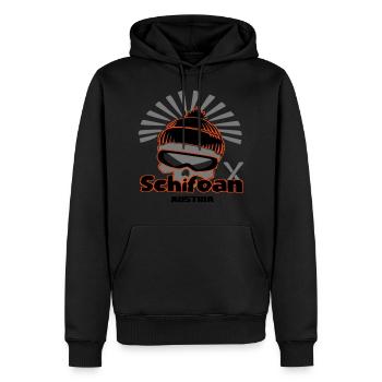 schifoan - Männer Premium Bio Hoodie - Schwarz - Vorne - Nico (187cm)