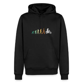 Moped DDR Mofa Ost S51 Evolution Retro Geschenk - Männer Premium Bio Hoodie - Schwarz - Vorne - Nico (187cm)