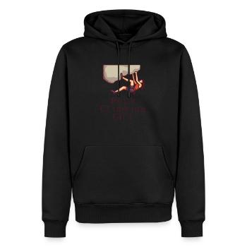 Escalade Fille - Sweat à capuche Premium bio Homme - noir - Devant - Nico (187cm)