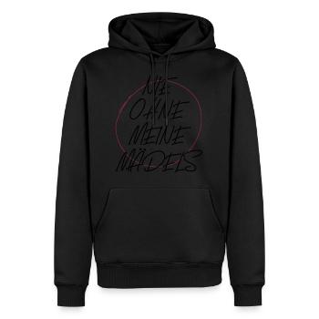 nie ohne meine mädels kreis - Männer Premium Bio Hoodie - Schwarz - Vorne - Nico (187cm)