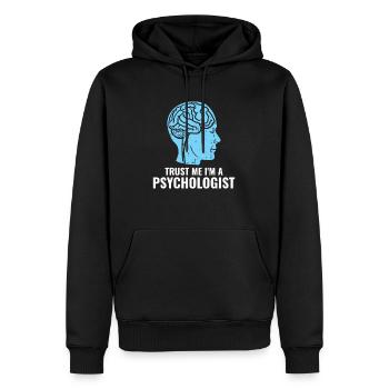 Trust Me I'm A Psychologist - Men’s Premium Organic Hoodie - black - Front - Nico (187cm)