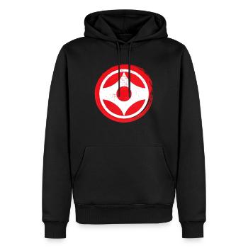 Karate Kyokushin Logo - Männer Premium Bio Hoodie - Schwarz - Vorne - Nico (187cm)