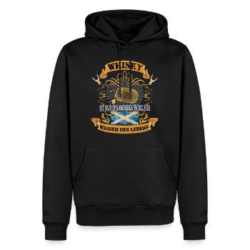 Whiskey Scotland - Whiskey is just another ... - Men’s Premium Organic Hoodie - black - Front - Nico (187cm)