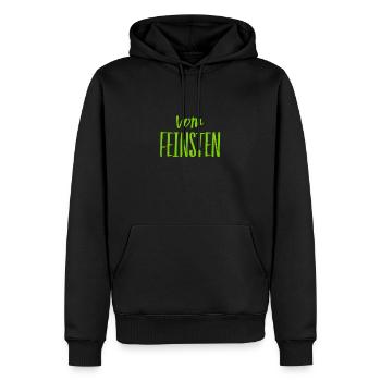 ein Kompliment - Männer Premium Bio Hoodie - Schwarz - Vorne - Nico (187cm)