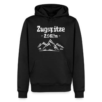 Zugspitze - 2.962m - - Männer Premium Bio Hoodie - Schwarz - Vorne - Nico (187cm)