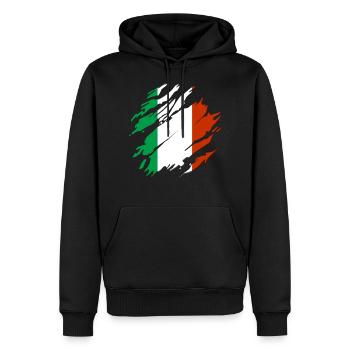Italien Fahne Rom Italienisch Reise Urlaub - Männer Premium Bio Hoodie - Schwarz - Vorne - Nico (187cm)