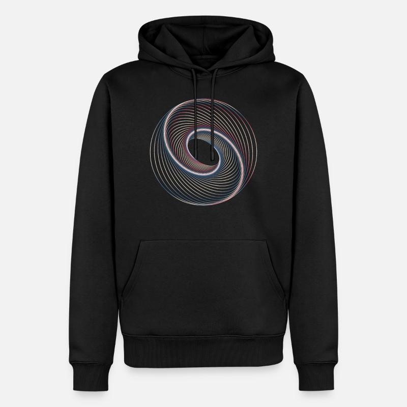 Spirale de géométrie sacrée - Sweat à capuche Premium bio Homme - noir