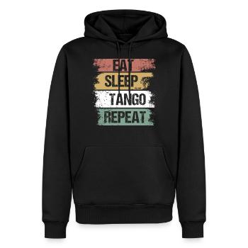 Eat - Sleep - Tango - Danse - Cadeau - Humour - Sweat à capuche Premium bio Homme - noir - Devant - Nico (187cm)