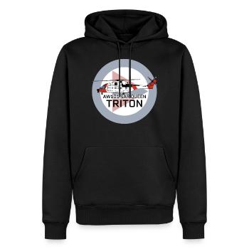 AW101 Royal Norwegian Air Force SAR Queen Triton - Men’s Premium Organic Hoodie - black - Front - Nico (187cm)