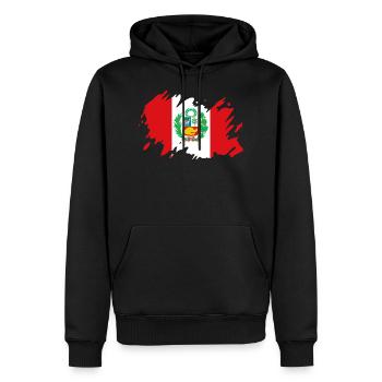 Peru Flag South America Cusco Peruvian Flag - Men’s Premium Organic Hoodie - black - Front - Nico (187cm)