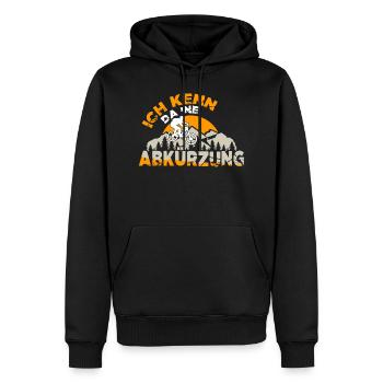 Ich kenn da ne Abkürzung MTB Downhill Mountainbike - Männer Premium Bio Hoodie - Schwarz - Vorne - Nico (187cm)
