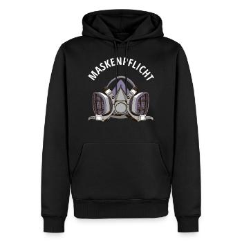Maskenpflicht Lackiermaske Lackierer Auto KFZ - Männer Premium Bio Hoodie - Schwarz - Vorne - Nico (187cm)