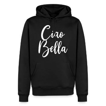 Ciao Bella Single Italien Reise Urlaub Geschenk - Männer Premium Bio Hoodie - Schwarz - Vorne - Nico (187cm)