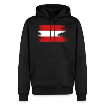 Autriche Drapeau autrichien - Sweat à capuche Premium bio Homme - noir - Devant - Nico (187cm)