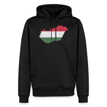 Ungarn Flagge Ungarische Fahne Balaton Hungary - Männer Premium Bio Hoodie - Schwarz - Vorne - Nico (187cm)