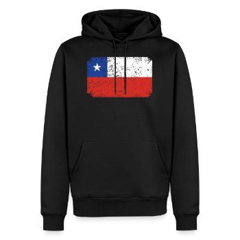 Chili Drapeau Amérique du Sud Drapeau chilien Vintage - Sweat à capuche Premium bio Homme - noir - Devant - Nico (187cm)