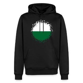 Sachsen Flagge Sächsische Fahne Ossi Urlaub SN - Männer Premium Bio Hoodie - Schwarz - Vorne - Nico (187cm)