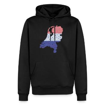 Pays-Bas, pavillon néerlandais - Sweat à capuche Premium bio Homme - noir - Devant - Nico (187cm)