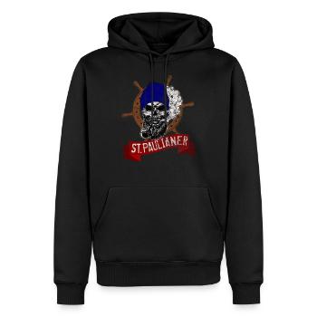 st paulianer st pauli design - Men’s Premium Organic Hoodie - black - Front - Nico (187cm)