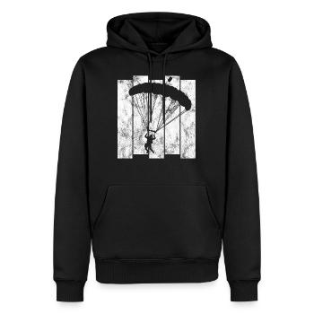 Fallschirmspringer Fallschirm Fallschirmspringen - Männer Premium Bio Hoodie - Schwarz - Vorne - Nico (187cm)