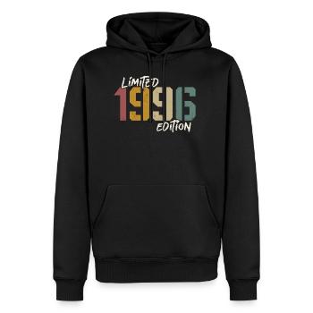Millésime 1996 Anniversaire Limited Edition - Sweat à capuche Premium bio Homme - noir - Devant - Nico (187cm)