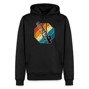 Windsurfen Retro Surfen Windsurfer Windsurfing - Männer Premium Bio Hoodie - Schwarz - Vorne - Nico (187cm)