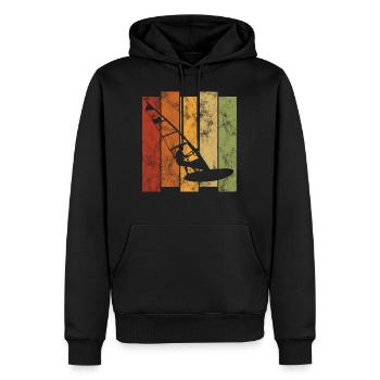 Windsurfen Surfen Retro Windsurfer Windsurfing - Männer Premium Bio Hoodie - Schwarz - Vorne - Nico (187cm)