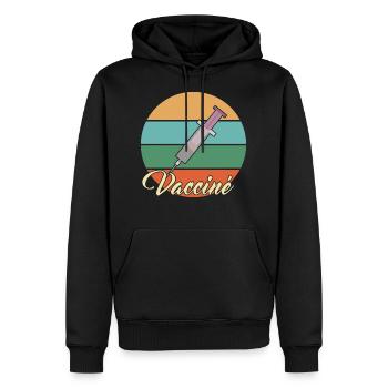 Geimpft - Männer Premium Bio Hoodie - Schwarz - Vorne - Nico (187cm)