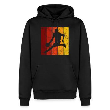 Basketteur basket-ball basket-ball - Sweat à capuche Premium bio Homme - noir - Devant - Nico (187cm)