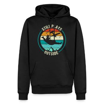 Still Plays Outside Skydiver Paragliding - Männer Premium Bio Hoodie - Schwarz - Vorne - Nico (187cm)